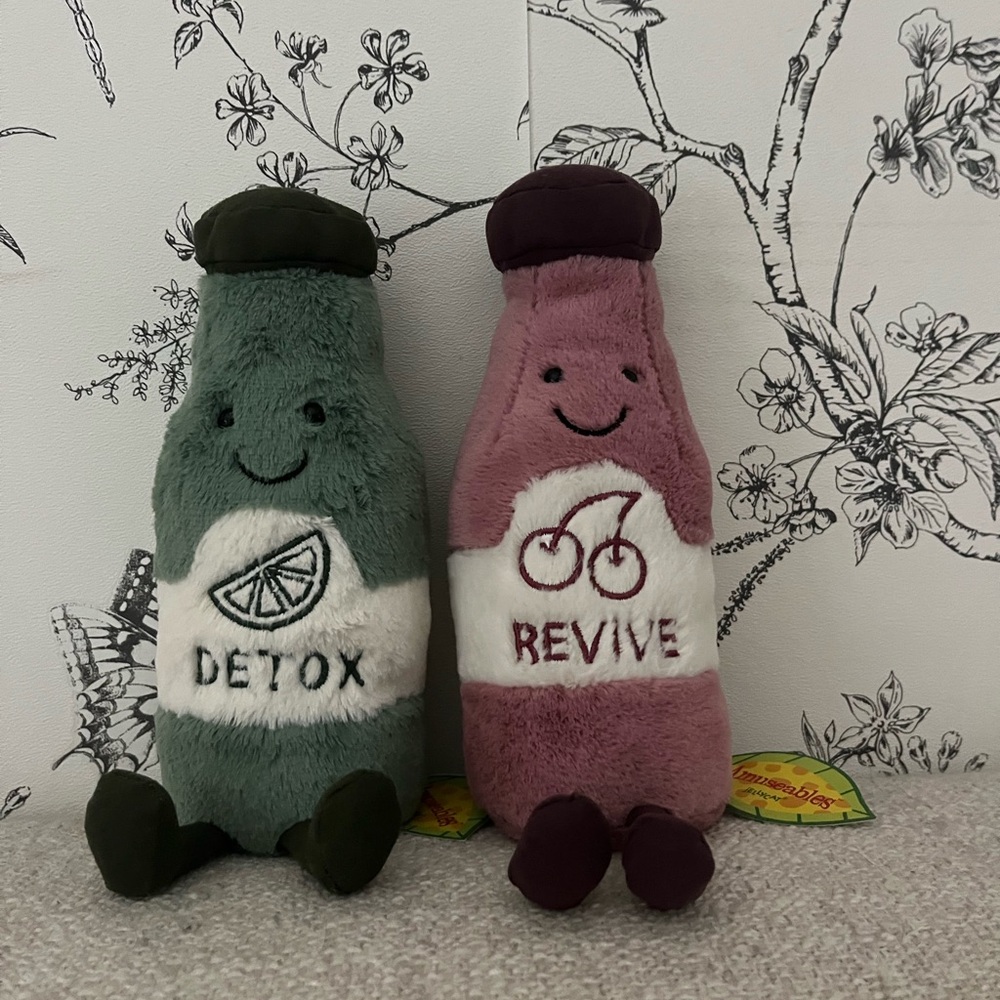 Jellycat detox and revive bottles